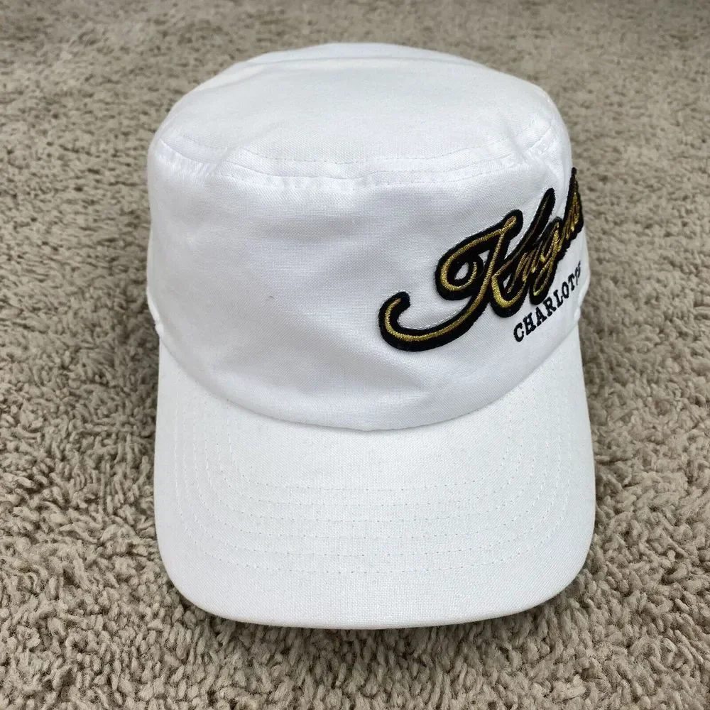 Charlotte Knights MiLB Hat Women S Cadet Adjustable White Gold Side Spellout Cap